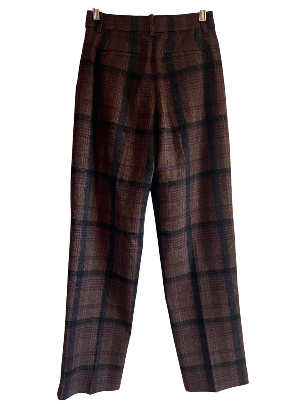 Babaton Nightscape pleated wool blend plaid pants size 2 excellent condition - Picture 6 of 12